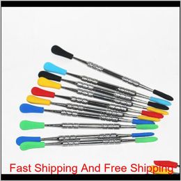 Other Kitchen Dining Bar Home Garden Drop Delivery 2021 Dabbers Dabbing With Sile Tips 120Mm Dabber Wax Stainless Steel Pipe Cleaning Tool Ls