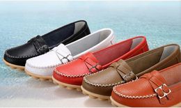 Spring and summer new cowhide middle-aged and elderly mother shoes women's singles peas shoes