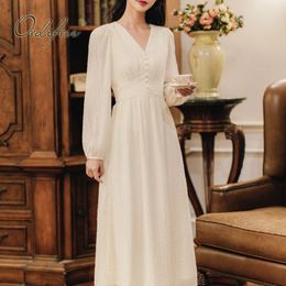 Summer Vintage Women White Maxi Sleeve Elegant Lady Beach Wear Long Chiffon Dress 210415