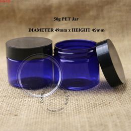100pcs/Lot Promotion 50g Plastic Cream Bottle Black Cap Jar Empty Cosmetic Packaging Eyeshadow Makeup Pot Refillable Containerhood qty