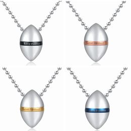 316L Stainless Steel Lockets Jewellery Openable Put in Perfume Oval Ball Bottles Pendants Lovers Necklace Couples Supplies Urn Ashes Box Keepsake Forever Lover Gifts