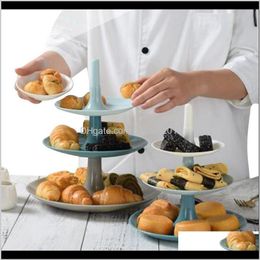 Hooks Rails Threelayered Cake Stand Tray Treeshaped Fruit Dessert Snack Plate For Home El Restaurant Cupcake Storage Holder Pfe7Q Ixkgx