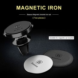 Iron Disk For Magnetic Phone Holder Magnet Metal Plate & Leather Sheets For Magnetic Air Vent Mount Car Holder Stand