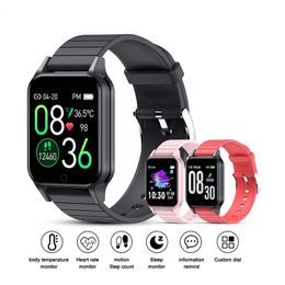 Smart Watch Heart Rate Body Temperature Monitor blood pressure oxygen Intelligent reminder information push Custom Wallpaper Sport Watches For Android IOS