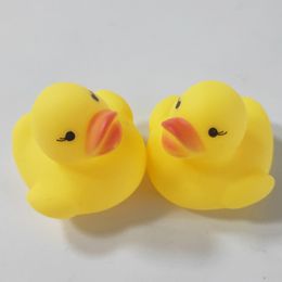 swimming little yellow duck mini bath toy baby enamel childrens educational toy