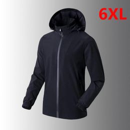 Men's Jackets Autumn Black Men Casual Hooded Coat Tactical Outerwear Mens Windbreaker Jacket Male Plus Size Tops High Quality HX473