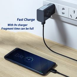 Usb Fast charger For S8 S10 9V 5v 2A Travel wall plug adaptor full 2A home charge dock with S8 type c black White