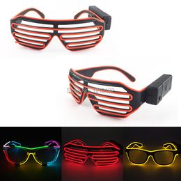 Costume Accessories High Quality Wireless version Light Up EL Glasses Halloween Wedding Decoration Glow Party Supplies Flashing Luminous Par