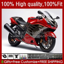 Injection Fairings For KAWASAKI factory red NINJA ZZR1400 ZZR 1400 CC ZX 14R 14 R 12-17 5No.36 ZZR-1400 ZX14R 12 13 14 15 16 17 ZX-14R 2012 2013 2014 2015 2016 2017 OEM Bodys