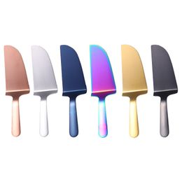 Colourful Stainless Steel Cake Shovel Pie Pizza Shovels Cakes Tools Spatula Baking Tool Server Blade Cutter Bakeware CGY67