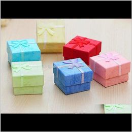 Boxes Packaging Drop Delivery 2021 Jewellery Gift For Ring Earring Pendant Box Display 1Dot6 4Cm 1Dot63Cm1Dot2 Mix 6 Colours Achnq
