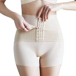 Women Mid-Rise Seamless BodyShaper Butt Lifter Double-Layer Firm Tummy Control 3 Adjustable Hooks Shapewear Cool Boyshorts Panty