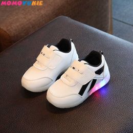 fashionable baby kids shoes for boys girls children's shoes sneakers tenis infantil glowing sneakers led light child girl shoe 210713