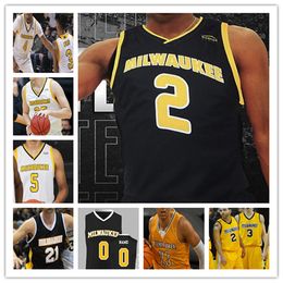 Custom College Basketball Milwaukee UWM Jerseys Moses Bol Samba Kane DeAndre Gholston Patrick Baldwin Jr. Donovan Newby Josh Thomas Joey St. Pierre Lathon 4XL