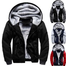set Men Coat Jacket Outwear Winter Slim Hoodie Warm Hooded Tracksuits Stylish Fashion Design Bursting Drop Ship 5XL 210927