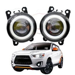 2PCS Car Accessories LED with lens Fog light Angel Eye For Mitsubishi ASX 2013 2014