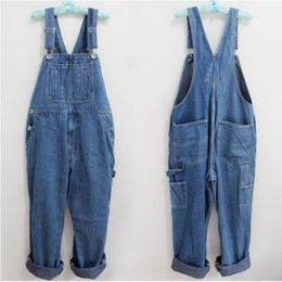 Men's Plus Size 26-40 42 44 46 48 50 Overalls Large Huge Denim Bib Pants Fashion Pocket Jumpsuits Jeans