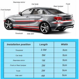 7cm 100cm Car Sticker 5D Carbon Fiber Film Auto Styling Bumper Strip Wrap Anti-Collision Trunk Door Sill Protector Paster Automobi345L