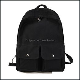 Sports & Outdoors Outdoor Bags Fashioncanvas Backpack Female Leisure Backpacks Cute Girls School Portable Women Book Bag Knapsack Drop Deliv