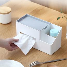 Tissue Boxes & Napkins Nordic Home Box With Lid Living Room Remote Control Storage Desktop Creative Napkin Paper Debris Organiser