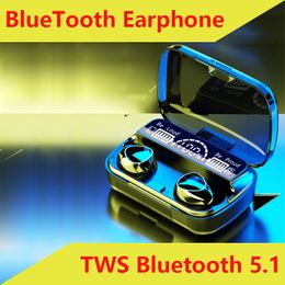 M10 Bluetooth Earphone Wireless Headphones Stereo Sport Earphones Touch Mini Earbuds waterproof with Microphone 2000mAh