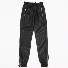 Mens Faux Leather Jogger Pants Online 