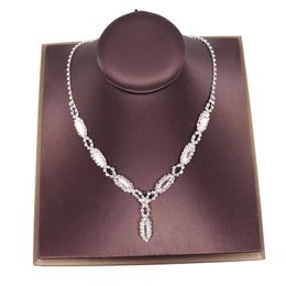 Chokers Full Rhinestone Chain Pendant Necklace Jewellery For Women Statement Long Tassel Choker Crystal Collar Bridal Wedding Jewellry