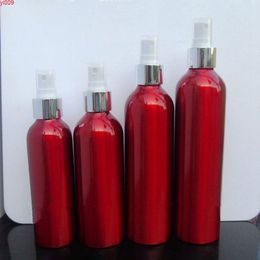 150ml 200ml 250ml 300ml 5pcs/lot Red Fine Mist Spray Bottle Makeup Container Aluminium Empty Travel Atomizer Perfumejars