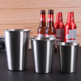 304 Stainless Steel Tumbler 17oz/500ml 20oz/600ml 1 Wall Mug Wine Cup Beer Coffee Glass Safe Drinkware Portable Stackable Single Layer