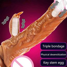 NXY Vibrators Male Vibrating Penis Sleeve Penis Enlargement Vibrator Sex Toys for Couples Bullet Cock Extender Dick Cover Enlarger 0104