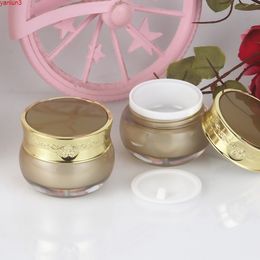 30pc/lot 15g/30g Gold Plastic Cosmetic Jar,Empty Lotion Container,Refillable Jar,Eyecream Box,Acrylic High End Makeup Packinggood qty