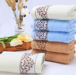 The latest 75X35CM size solid color towel, pattern style selection, thick and absorbent soft facial cleansing towels