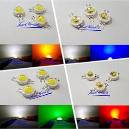 Light Beads 10PCS 2X3W 2chip Double Color White/ Red Grnn Blue Yellow UV High Power LED Emitting Diode