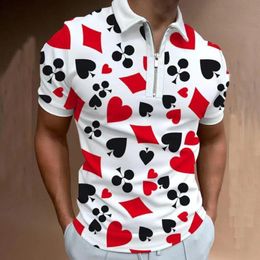 Men's Polos Summer Shirt 2021 National Stitching Colour Print Shirts Brand Men Short-Sleeved Tees Man Clothes M-4XL