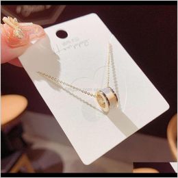 Pendant Necklaces & Jewellery Drop Delivery 2021 Pendants Temperament Personality Shell Roller Small Waist Necklace Adjustable Length, Daily Ve