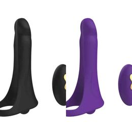 Nxy Vibrators Sex Remote Control Strap on Penis Double Penetration Toys for Couples Ring Erection Vagina Plug 1220