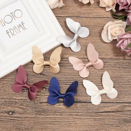 2021 2inch Faux PU Leather Hair Bow Hair Clips,Boutique Butterfly Bows Hairpins for Kids Girls Gift Party Hair Accessories