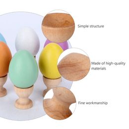 Storage Bottles & Jars 6pcs Practical Wooden Egg Holder Easter DIY Stand Painting Tool295q