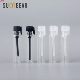 Wholesale 100Pcs/Lot 1ml Mini Glass Portable Sample Perfume Bottle Empty Travel Refillable Parfum Essential Oilshigh qty