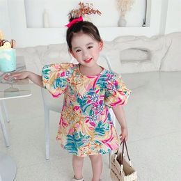 Newest QualityWholesale INS Kids girls flower dress Child princess summer Boutique Children Clothing