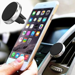 360 Rotate Metal Magnetic Mini Car Phone Holder Strong Suction Air Vent Bracket Stand for mobile phones