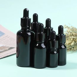 5ml-50ml Reagent Eye Dropper Bottle Black Glass Aromatherapy Liquid Pipette Essential Oil Refillable Bottles