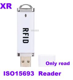 Small RFID 13.56MHZ iso15693 Reader USB I code2 Card Reader Only Read I code chip For Win XP\Win CE\Win 7\Win 10\LIUNX\Vista\Android Proximity Card Reader Access Control