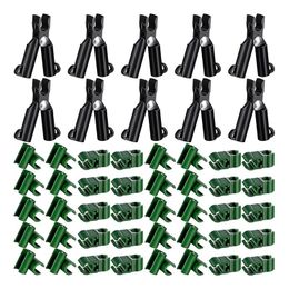 Other Garden Supplies 50Pcs Adjustable Plant Trellis Connector Stakes Clip For Gardening Metal Steel Supports Climbing (8 Mm)