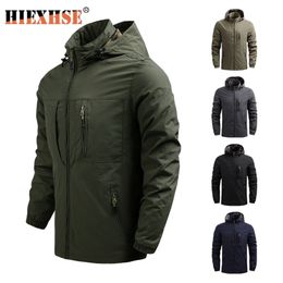 Waterproof Jacket Men Shark Soft Shell Military Tactical Windbreaker High Quality Casual Hooded Coat Male Outdoor Men's Jackets 211126