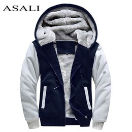 ASALI Bomber Jacket Men 2021 New Brand Winter Thick Warm Fleece Zipper Coat for Mens SportWear Tracksuit Male European Hoodies Y0809