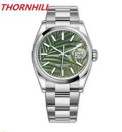ultima versione orologi Smooth Bezel Datejust Green Dial Womens Mens 36mm Sapphire Watch Automatic Mechanical 316L Stainless Steel Oyster Perpetual Turquoise