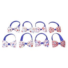 Independence Day Dog Collars Pets Cat Puppy Adjustable Pet bow tie 4th of July Small Dogs home Decorative Supplies T2I51837