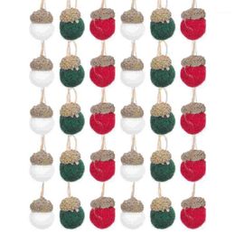 Christmas Decorations 30Pcs Delicate Imitation Acorn Balls Pendants For Home