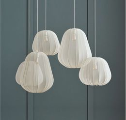 New Chinese Pendant Lamps gauze lantern lights study living modern dining stairs bar art deco hanging fixtures